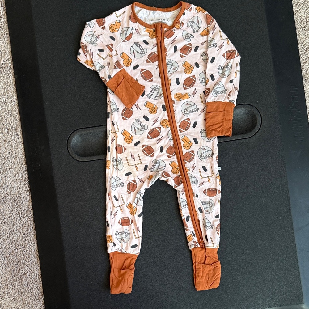 Caden Lane convertible zip romper - Game Day